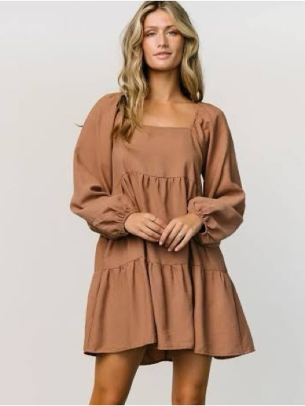 BALTIC BORN Corduroy Tiered Mini Dress